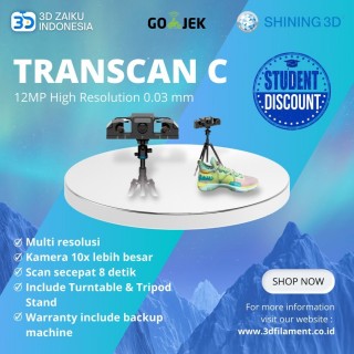 Einscan Shining 3D Transcan C 3D Scanner 12MP High Resolution 0.03 mm